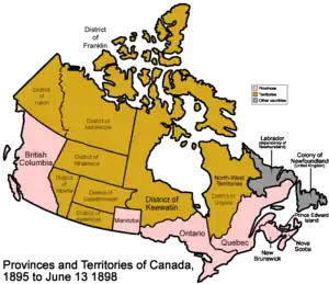 Districts of the Northwest Territories 1895-1898