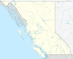 Map showing the location of Cathedral Provincial Park and Protected Area