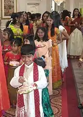 Image 29Expatriate Sri Lankan Tamil children in traditional clothes in Toronto, Ontario, Canada (from Tamil diaspora)