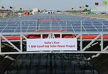 India's First Canal Top Solar Power Plant near Kadi