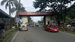 Barangay Canlubang welcome arch denotes the west end of Mayapa–Canlubang Cadre Road