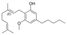 Chemical structure of cannabigerol monomethyl ether.