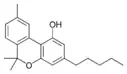 Chemical structure of cannabinol.