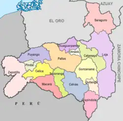 Cantons of Loja Province