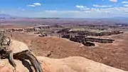 A view from Grand View Point Overlook toward Monument Basin