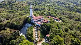 Aerial shot of Cape Bojeador Lighthouse 2021