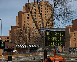 Solar powered road sign