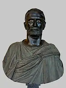 Bust of Brutus, bronze.