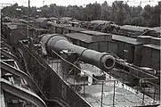 French railway guns captured after the Fall of France.