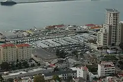 View of Coaling Island as seen from the Rock of Gibraltar.