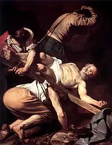 Crucifixion of St. Peter by Caravaggio, 1600