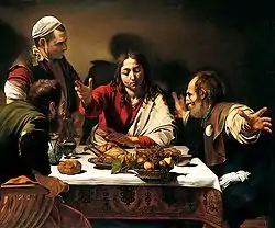 A 1601 painting of the Supper at Emmaus, by Caravaggio