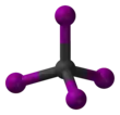 Ball and stick model of carbon tetraiodide