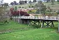 Wooden bridge over the Belubula River, in Carcoar