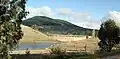 Carcoar Dam, with estimated capacity of 2,000 megalitres (71×10^6 cu ft), in 2010.