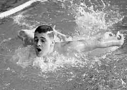 Carl Robie, winner of the 200-metre butterfly.