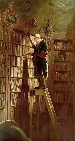 The Bookworm  (1st version), ca.1850 by Carl Spitzweg