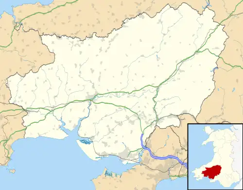 Llwynhendy is located in Carmarthenshire