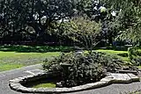 The Devendorf pond and fountain