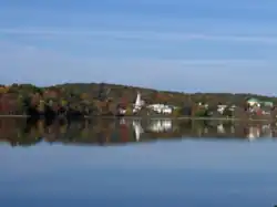 The hamlet of Carmel seen across Lake Gleneida from US Route 6