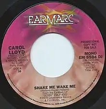 A red-white vinyl record of the single appears