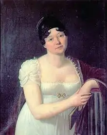 Caroline von Wolzogen in a portrait by Carl von Ambère, 1808