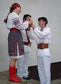"Osławianie -  "Święto kultury nad Osławą". Carpatho-Rusyn sub-groups - Sanok area Lemkos in original highlander folk-costumes from Mokre.