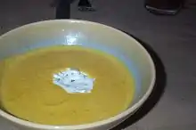 Carrot soup with Greek yogurt