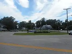 The 1888-built Carson Depot Library where both Prince George County and Dinwiddie County can be seen.