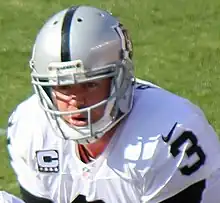 A picture of Carson Palmer playing for the Raiders.