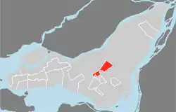 Location on the Island of Montreal