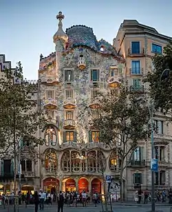 Casa Batlló (Barcelona, Spain), an iconic Art Nouveau masterpiece, 1904–1906, by Antoni Gaudí