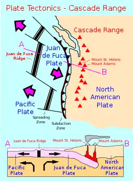 Image 26Geology of the Cascade Range-related plate tectonics. (from Cascade Range)