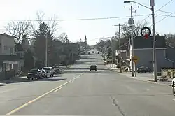 Looking west in downtown Cascade