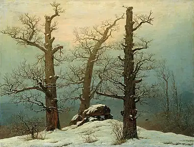 Caspar David Friedrich: Cairn in Snow (1807)