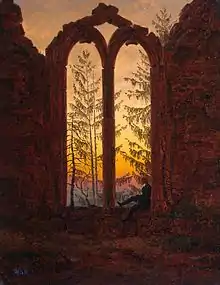 Caspar David Friedrich: "Der Träumer - Klosterruine Oybin" (1835)