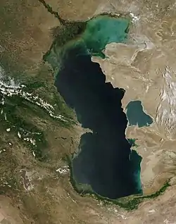 Image 9The Caspian Sea is either the world's largest lake or a full-fledged inland sea (from Lake)