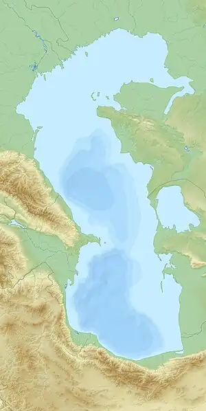 Svinoy is located in Caspian Sea