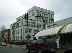 Corner of Cass and Ferry, showing the Verona Apartments.