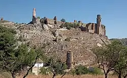 The remains of the castle.