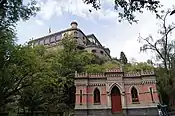 View of the Empress’s Guard from the slopes of the hill of Chapultepec, in the woods of the same name