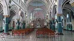 Interior of the San Joaquín church of Manta