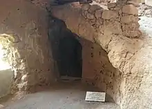 Hermitage of Saint Leontius, a very small cave in the rock where the old monastery was built.