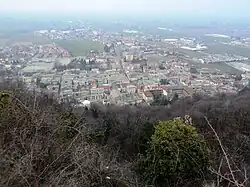 Cavour seen from its Rocca