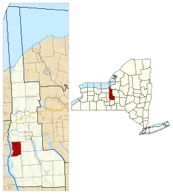 Location in Cayuga County and New York