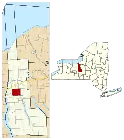 Location in Cayuga County and New York