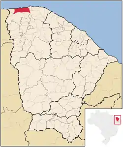 Location in Ceará  state