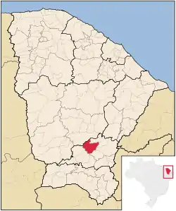 Location in Ceará  state