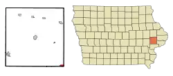 Location of Durant, Iowa