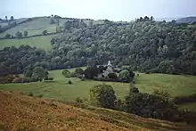 View towards the church